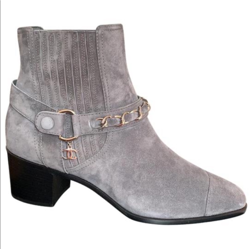 Chanel Swede booties